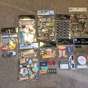 Scrapbook with 9 packages of stickers